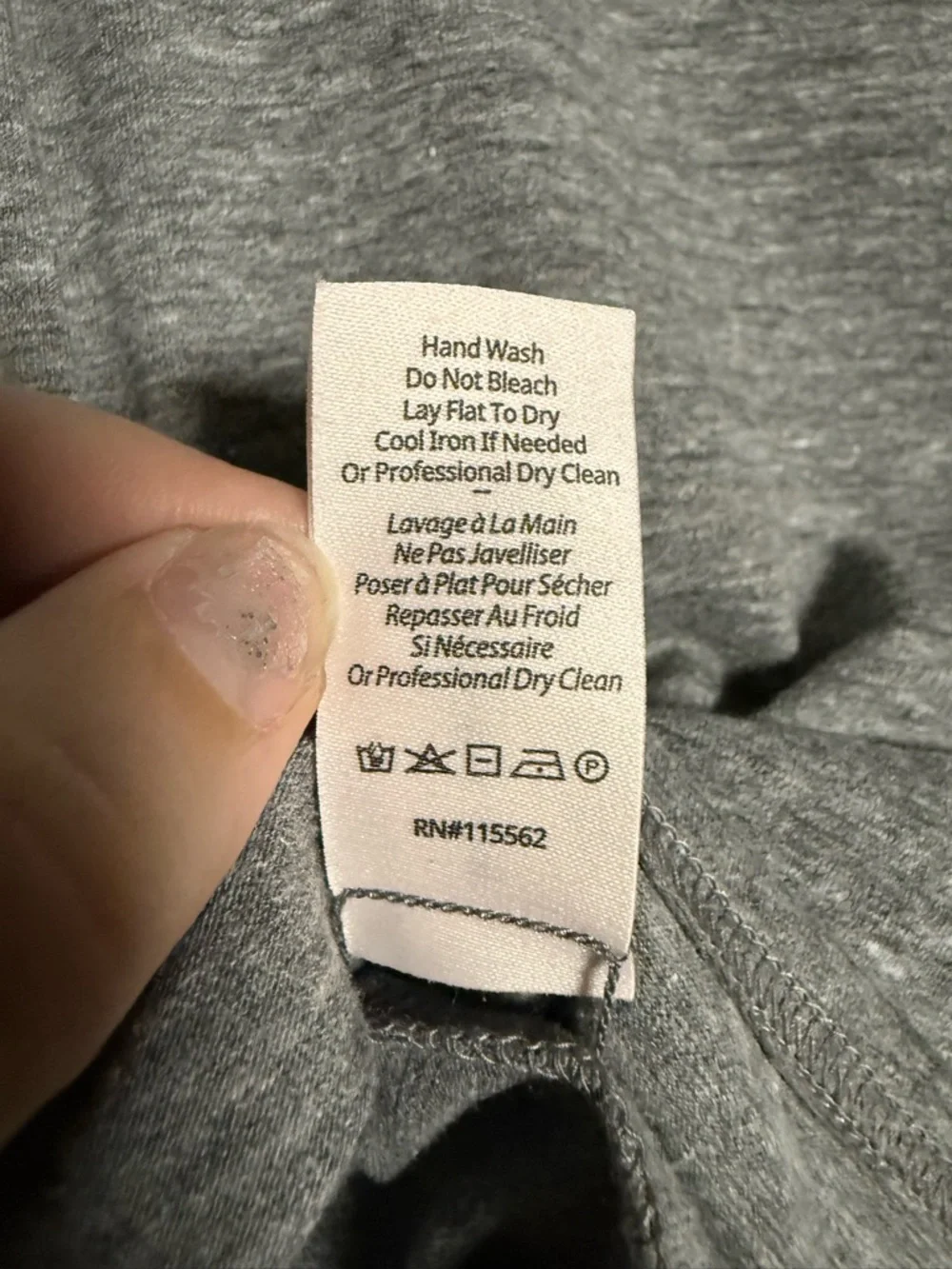 Cinq À Sept Brielle Tee in Grey with Blue and Clear Rhinestones Size XS - Picture 8 of 9